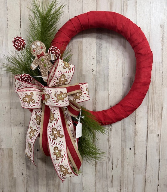 Gingerbread Burlap Wreath