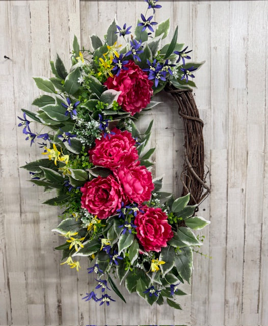 Pink Peony Wreath
